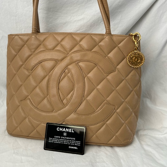 Chanel camel color caviar medallion tote - Picture 15 of 16